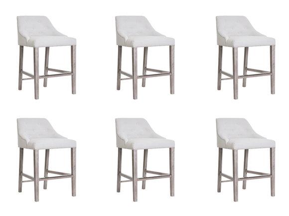 6x Bar Hocker Barhocker Tresen Stuhl Set Stühle Polste Chesterfield Design
