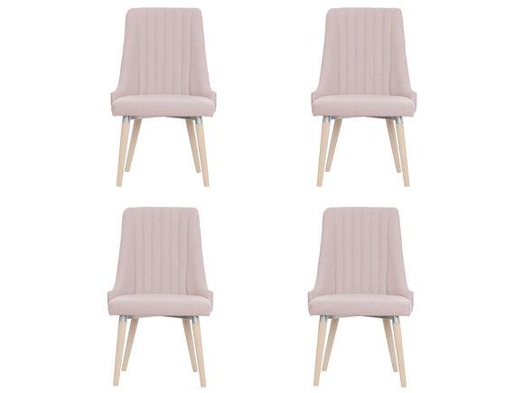 4x Stühle Stuhl Polster Modernes Set Design Lehn Garnitur Sessel Komplett