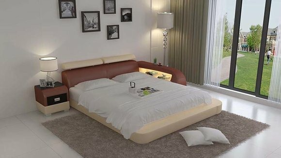 Designer Bett Polsterbett Luxusbett Doppelbett Ehebett Betten 140/160/180/200 LB8801