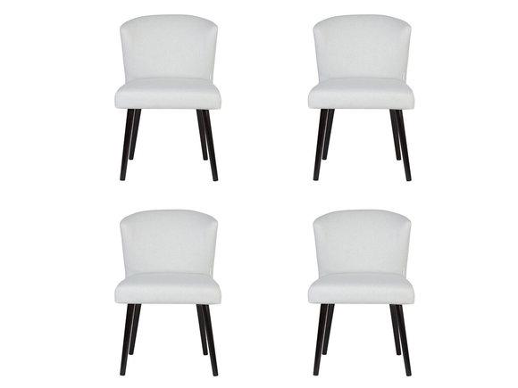 4x Leder Polster Sitz Stühle Lehn Stuhl Design Lounge Club Sessel Garnitur