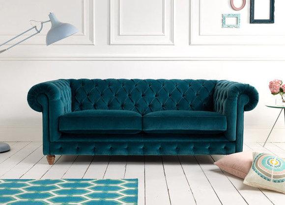 Chesterfield Design Polster Luxus Sitz Sofa Couch Leder Textil 3 Sitzer
