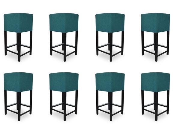 8x Barhocker Eck Stuhl Sessel Stühle Hocker Tresen Leder Polster Komplett