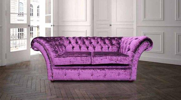 Chesterfield Design Luxus Polster Sofa Couch Sitz Leder Garnitur Textil