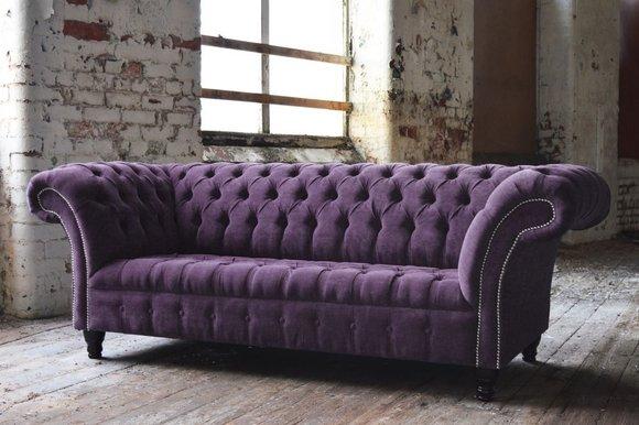 Chesterfield Design Luxus Polster Sofa Couch Sitz Dekor Garnitur Leder Neu