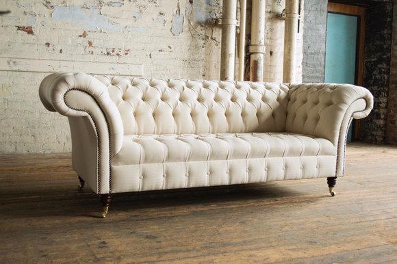 Chesterfield Design Luxus Polster Sofa Couch Sitz Dekor Garnitur Leder