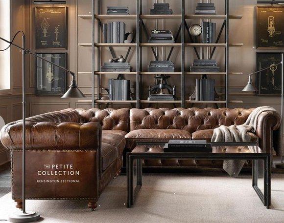 Chesterfield Vintage Sofa Couch Ledersofa Eck Couch Polster Garnitur