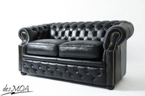 Sofa Couch Chesterfield Polster Sofas 2 Sitzer Leder Textil Lounge