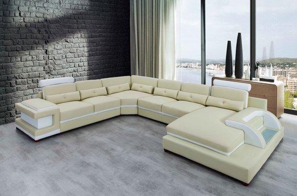 Ledersofa XXL Big Sofas Sofa Couch Couch Polster Ecksofa