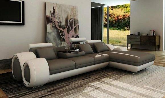 Multifunktions Ledercouch Sitz Polster Wohnzimmer Dekor Leder Garnitur Sofa