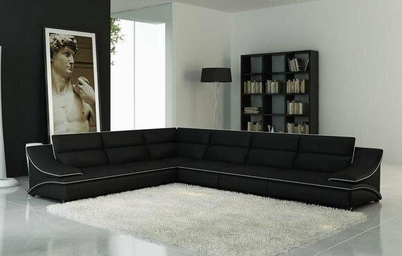 Ledersofa Wohnlandschaft Ecksofa XXL Polster Eck Sitz Couch Garnitur