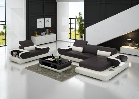 DESIGN XXL BIG SOFA ECKSOFA LEDERSOFA COUCH SESSEL POLSTER WOHNLANDSCHAFT G8002E
