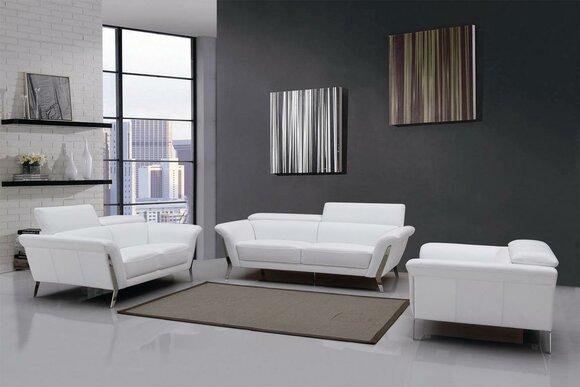Sofagarnitur Leder Sofa Set 3+2 (ohne Sessel) Couch Sitz Polster Garnitur 1547