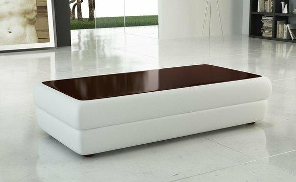 Klassischer designer Couchtisch Wohnzimmer Möbel Leder Beistelltisch