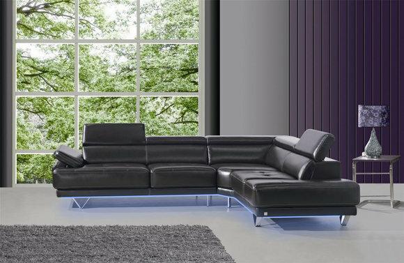 Multifunktion Couch Ecksofa Medien TV Sofa Couch Ledersofa 291 x 222cm