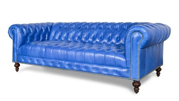 Chesterfield Design Luxus Polster Sofa Couch Textil Sitz Garnitur Leder