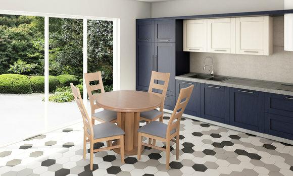 Designer Tisch + 4 Stühle Garnituren Komplett Wohnzimmer Dekor Esszimmer