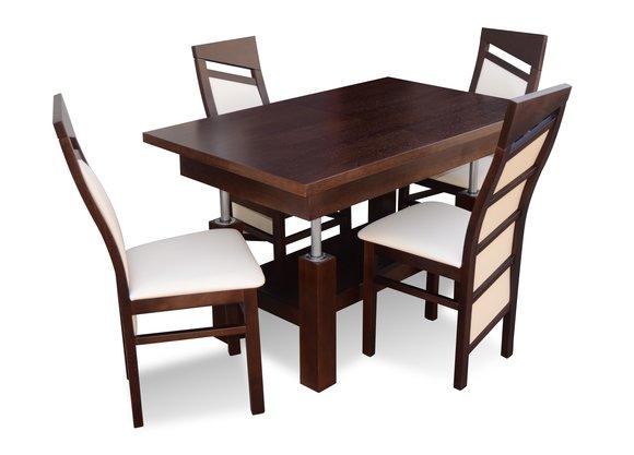 Designer Tisch + 4 Stühle Garnituren Komplett Dekor Wohnzimmer Esszimmer