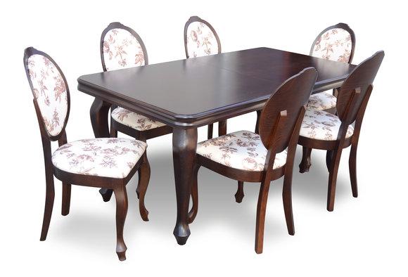 Designer Tisch + 6 Stühle Garnituren Komplett Wohnzimmer Esszimmer