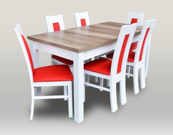 Tische Essgruppe Esszimmer Garnitur Tisch 6 Stühle Stuhl Set Holz