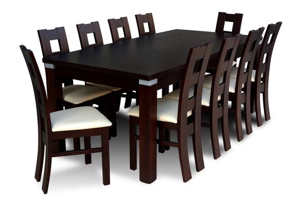 Tische Essgruppe Tisch 10 Stühle Esszimmer Garnitur Stuhl Set Holz