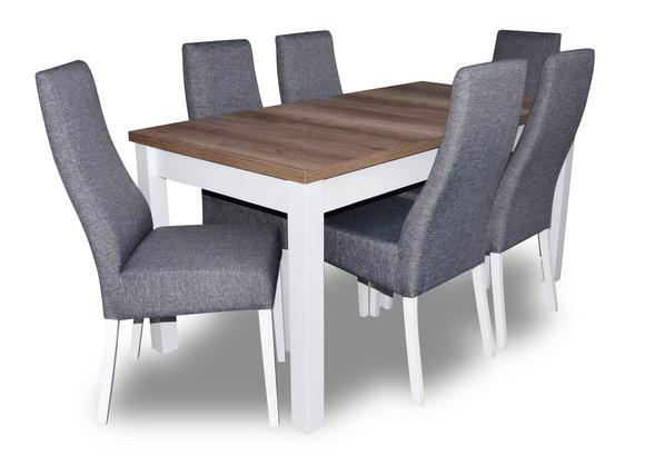 Design Tisch + 6 Stühle Esszimmer Garnitur Stuhl Set Essgarnituren Tische