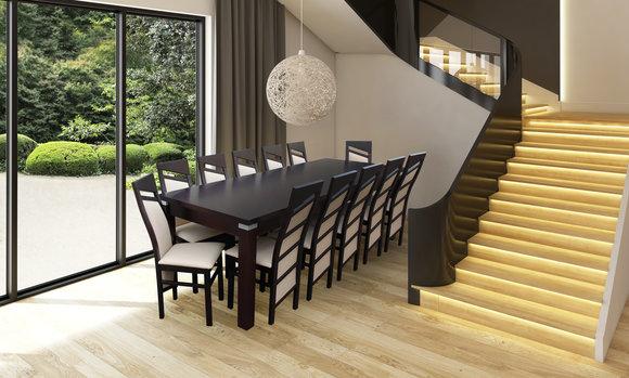 Design Esszimmer Garnitur Stuhl Set Tisch + 12 Stühle Essgarnituren