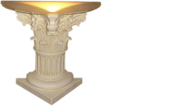 Säule Beleuchtet Dekoration Säulen Skulpturen Lampe Leuchte Dekor Figuren