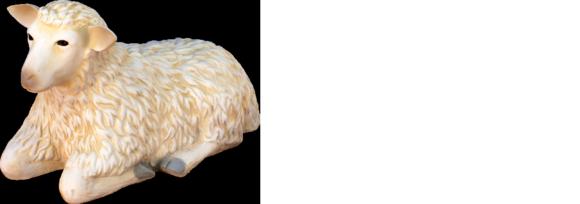 Design Schaf liegend Figur Statue Skulptur Figuren Skulpturen