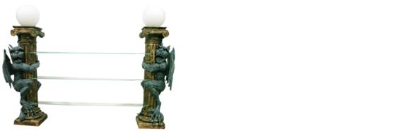 Design Vitrine Regal Glas Säule Vitrinen Regale Antik Dekofiguren Schrank