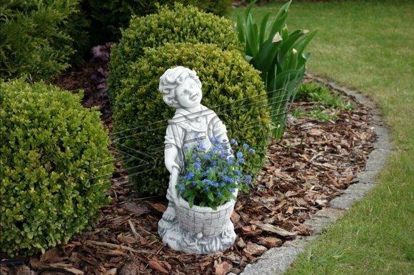Blumenkübel Natur Pflanz Kübel Dekoration Garten Blumentöpfe Vasen Figur