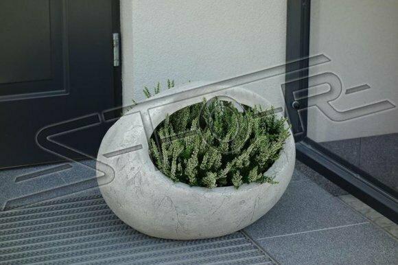 Blumenkübel Pflanz Kübel Dekoration Natur Garten Vasen Blumentöpfe Figur