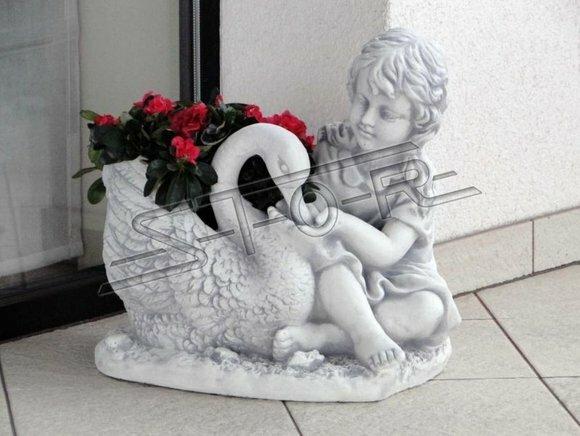 Blumenkübel Pflanz Kübel Dekoration Garten Blumentöpfe Natur Vasen Figur