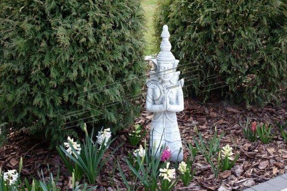 Buddha Skulptur in Steinoptik. Große Figur Skulptur für Garten Dekorative