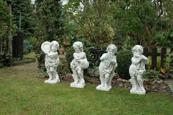 Junge 70cm Figur Statue Figuren Skulptur Statuen Weiß Garten Dekoration