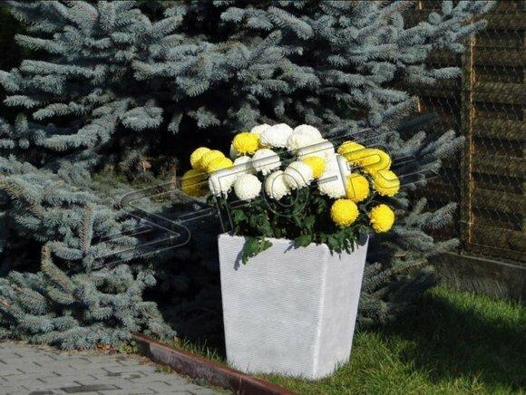 Blumenkübel Pflanz Kübel Dekoration Vasen Garten Figur Natur Blumentöpfe