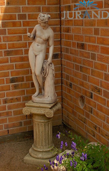 GARTENFIGUR STEINFIGUR FIGUR GARTEN SKULPTUR DAME DECORATIVE STEINGUSS