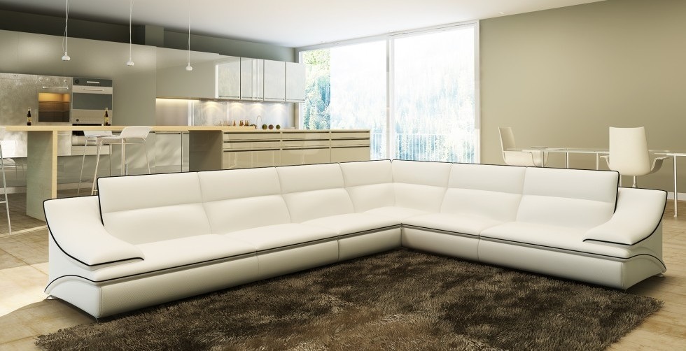 Ecksofa Polster Garnitur Couch Sofa Wohnlandschaft Sitz Eck Textil Leder