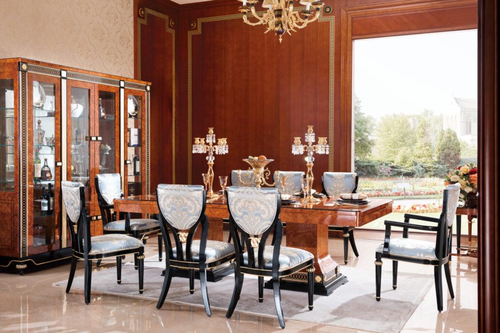 4 Stühle Set Esszimmer Designer Deko Holz Stuhl Garnitur Antik Stil Barock
