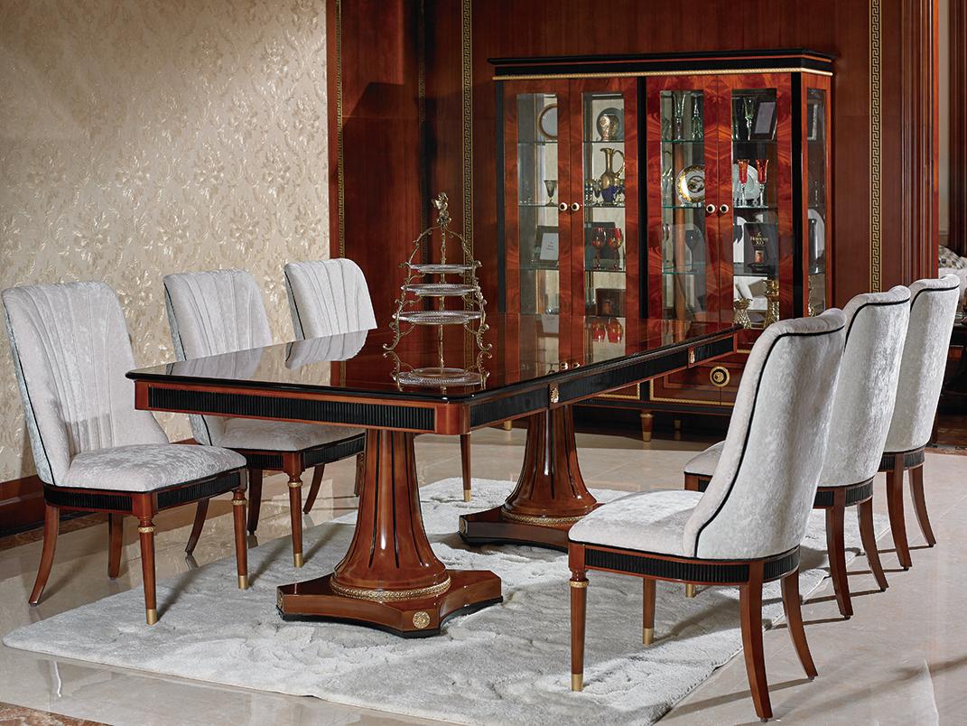 4 Stühle Set Esszimmer Designer Holz Deko Stuhl Garnitur Antik Stil Barock