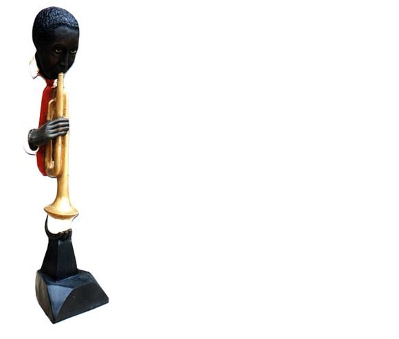 Design Trompete Geist Figur Statue Skulptur Figuren Skulpturen Deko
