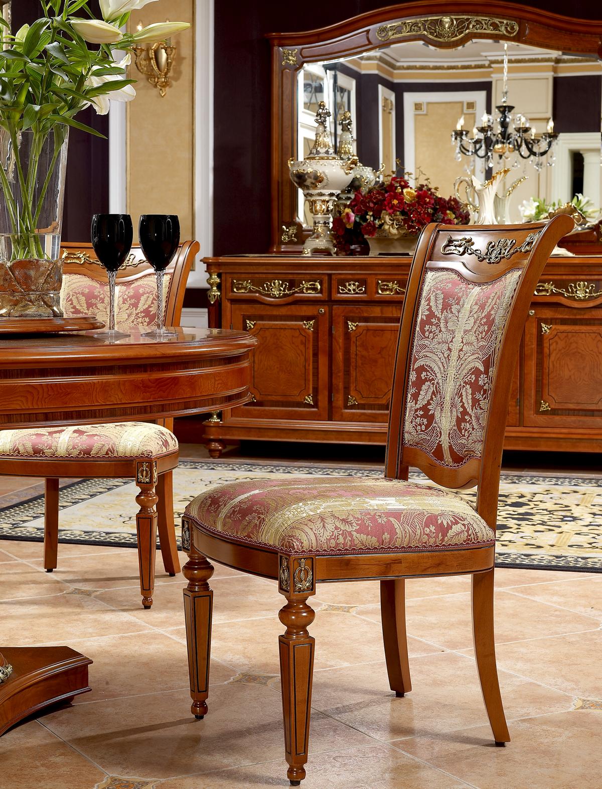1x Stuhl Sessel Stühle Antik Stil Barock Rokoko Sitz Garnitur Echtes Holz