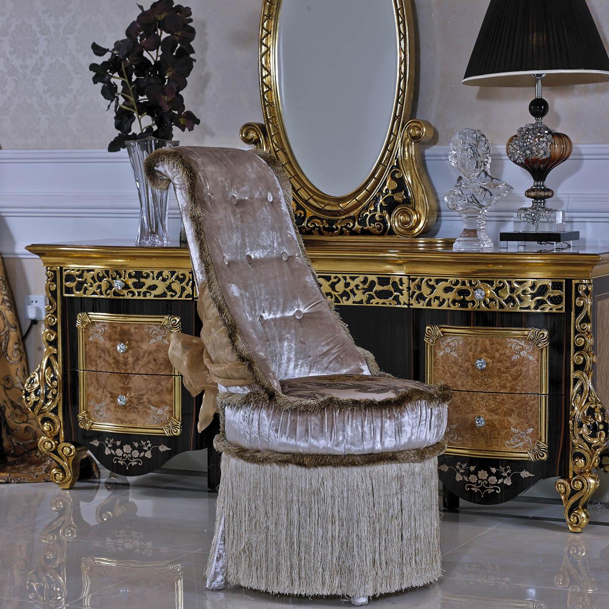 1x Stuhl Tron Sessel Set E61 Esszimmer Designer Holz Antik Stil Barock