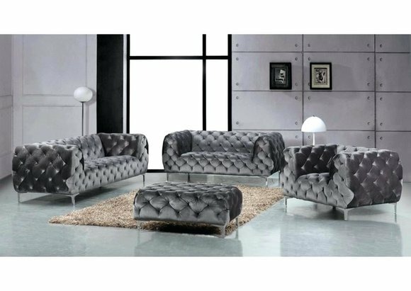 Designer Luxus Wohnlandschaft Chesterfield Polster Sofa Sitz Couch