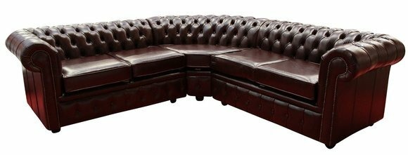 Hochwertige Chesterfield Leder Sofa Couch Polster Eck Garnitur Stoff Sitz