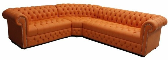 Chesterfield Ecksofa Poster Eck Couch Garnitur Sitz Ecke Ledersofa