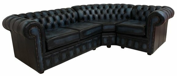 Ecksofa Ledersofa Polster Eck Couch Garnitur Sitz Schwarz Design