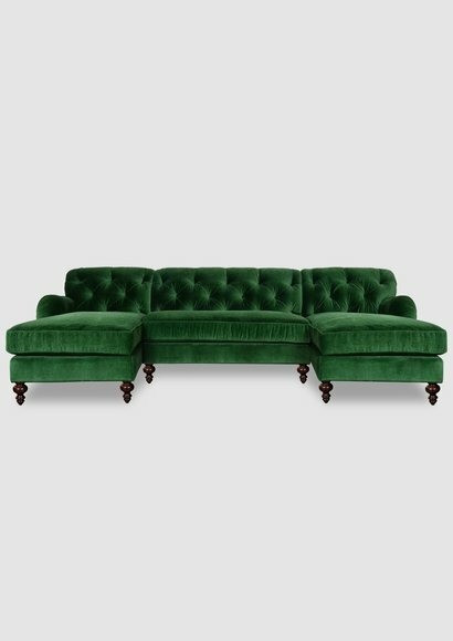 Wohnlandschaft Chesterfield Sofa U Form Couchen Polster Ecksofa Sofa