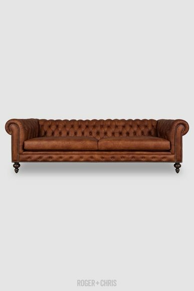 Chesterfield 4 Sitzer Polster Couch Antik Stil Textil Stoff Sofa Couchen Leder