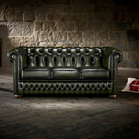 3 Sitzer Couch Textil Stoff Sofa wählbare Farbe Chesterfield Couchen