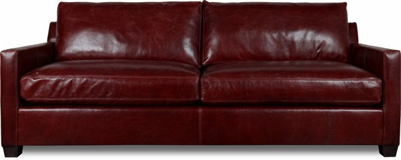 XXL Sofa 3 Sitzer Couch Polster Sitz Garnitur Leder Rot
